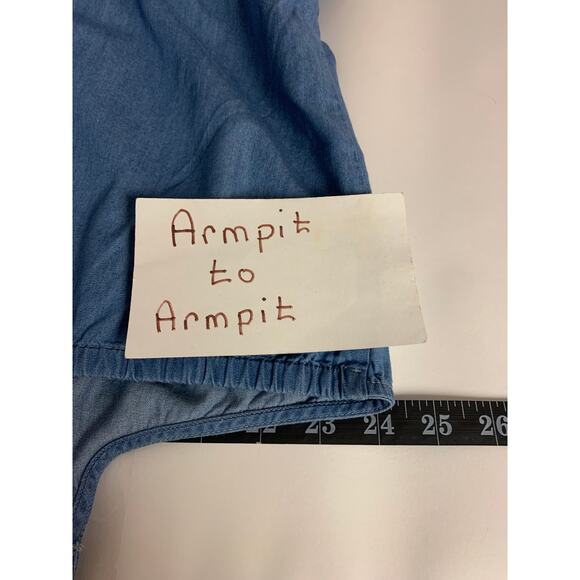 Old Navy Romper Womens SZ XXL/TTG Blue Short Causal NWT Relaxed Fit Summer Beach - Picture 7 of 10